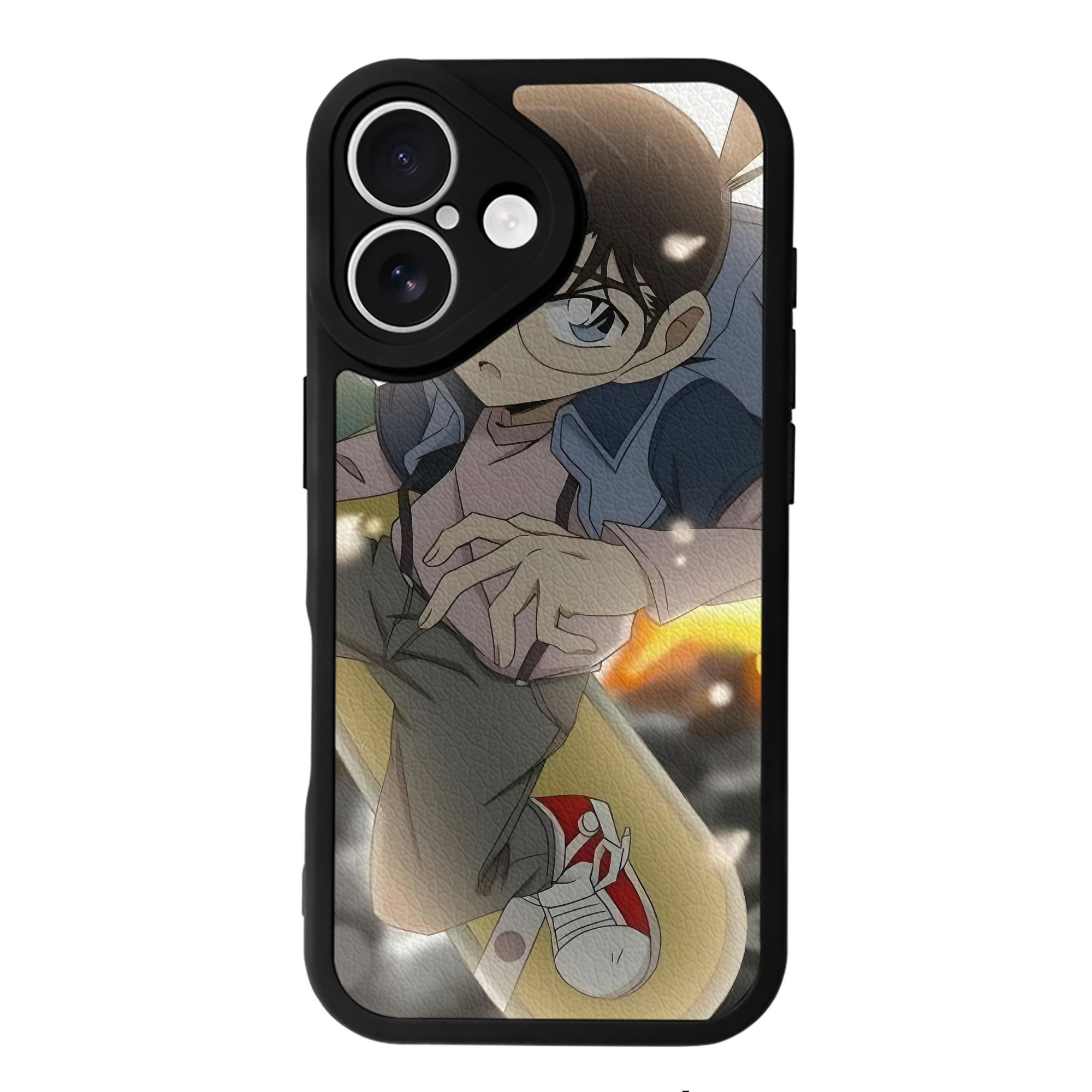 （画像用） 名探偵コナン Detective Conan 【iPhone 16シリーズ対応】シリコンスマホケース（レザー調） 材質：シリコン